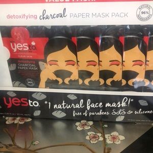 Yes to value pack detoxing charcoal paper mask set 5